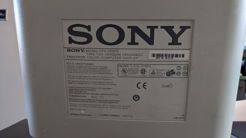 Sony trinitron multi - sony, scan